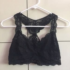 Black lace bralette
